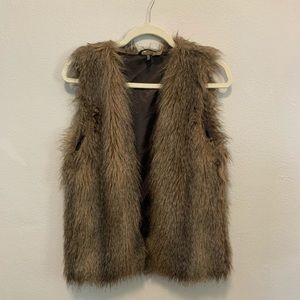 Faux fur vest